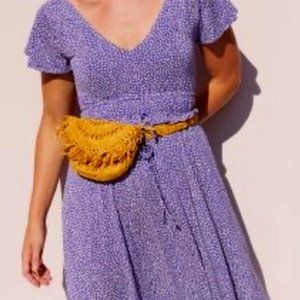 Anthropologie Maeve Resfeber Flutter-Sleeve Dress